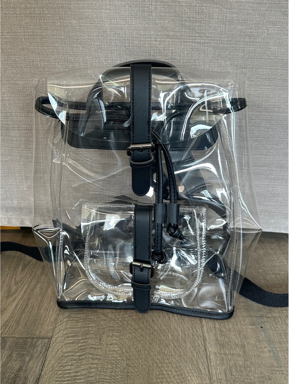 KAVIAR Lola Clear Mini Backpack Black Stadium Bag + Dust Bag